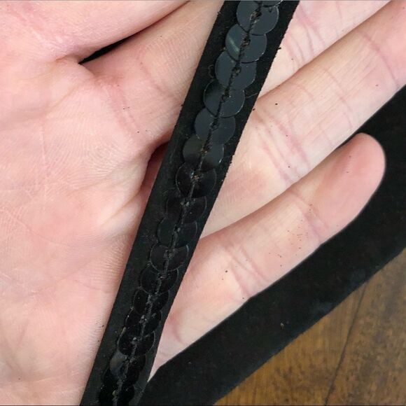 Black Mossimo sequin sandals worn once - Picture 2 of 4